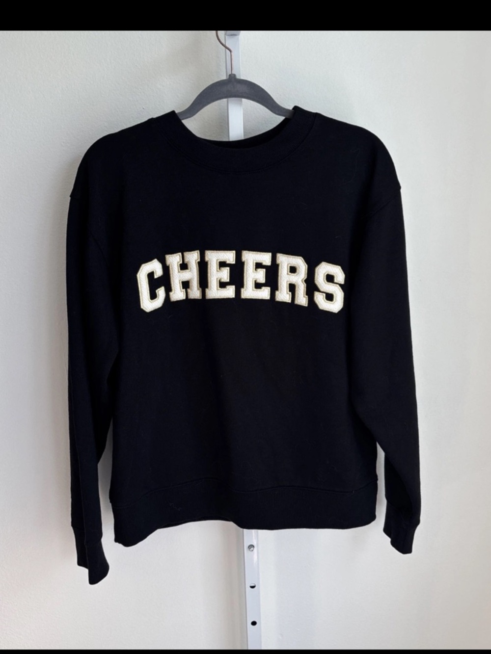 Universal Thread Sweatshirt Womens Medium Black Cheers Long Sleeve Pullover
